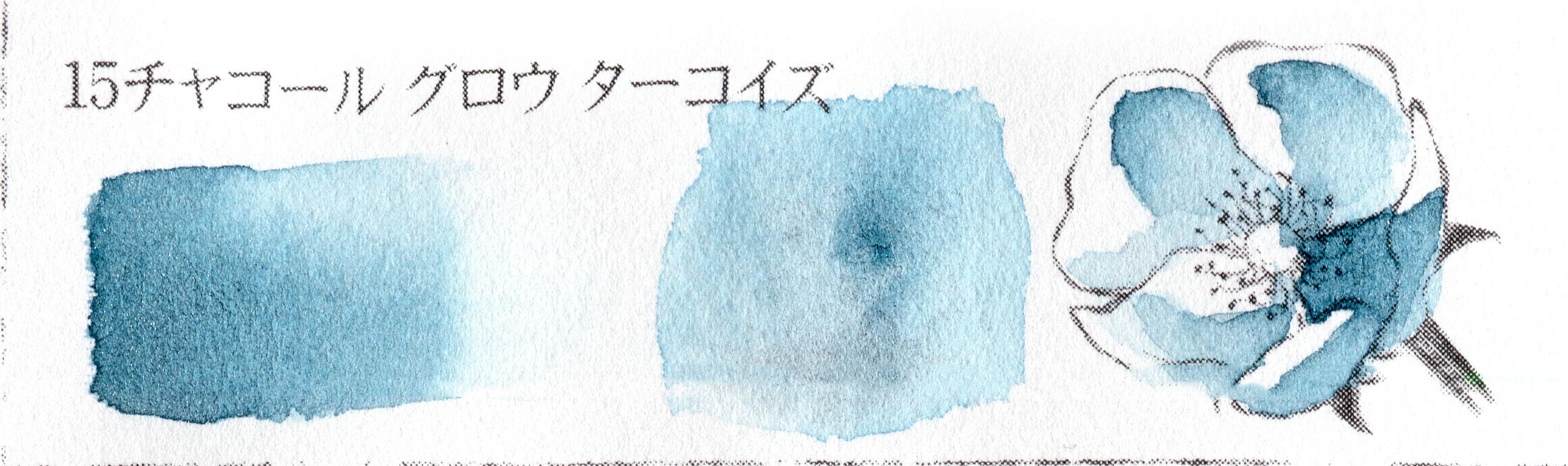 チャコールカラー 15チャコール グロウ ターコイズ